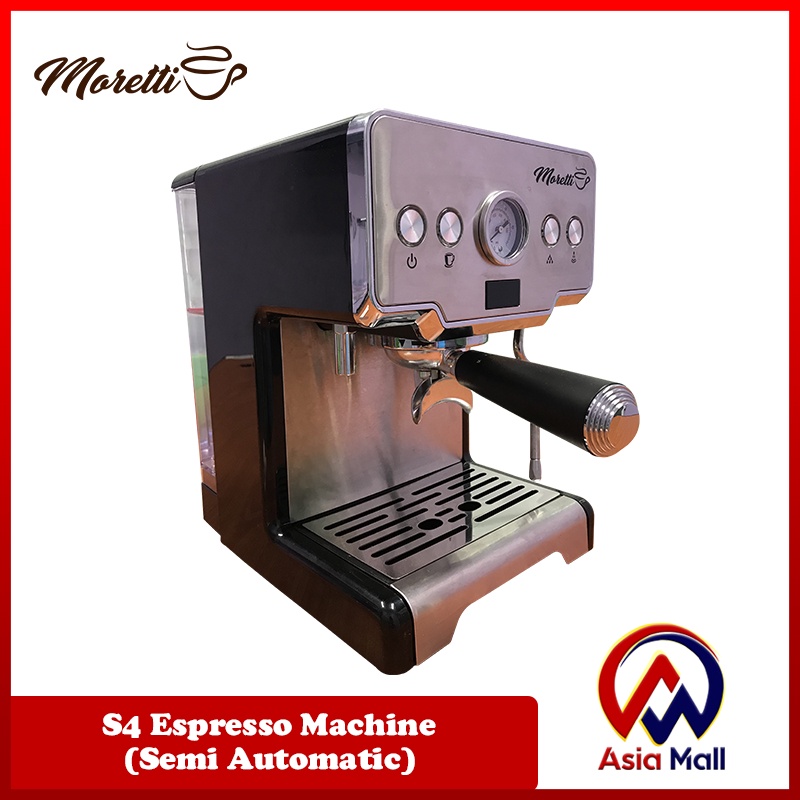 MORETTI S4 Espresso Coffee Maker Machine w/ Milk Frothing Steam 1.7