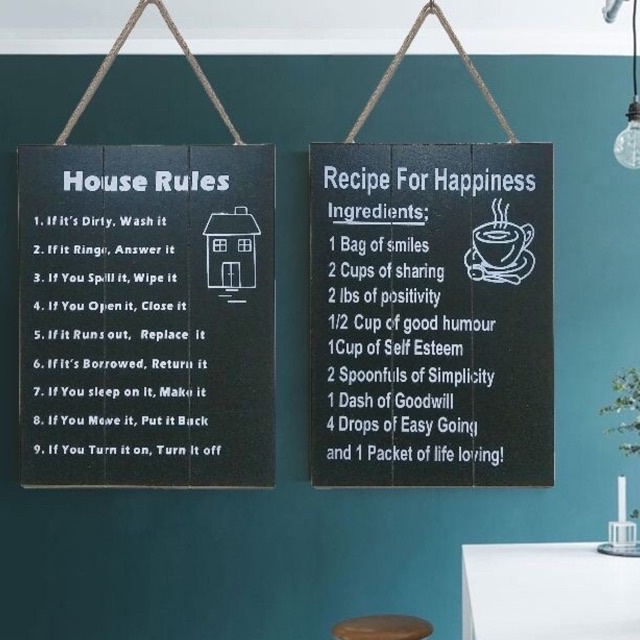 Recipe for happiness Wooden Wall Decor Shopee Philippines