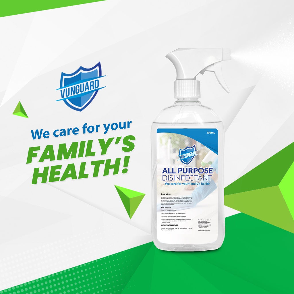 VUNGUARD ALL PURPOSE DISINFECTANT SPRAY 500ML Shopee Philippines