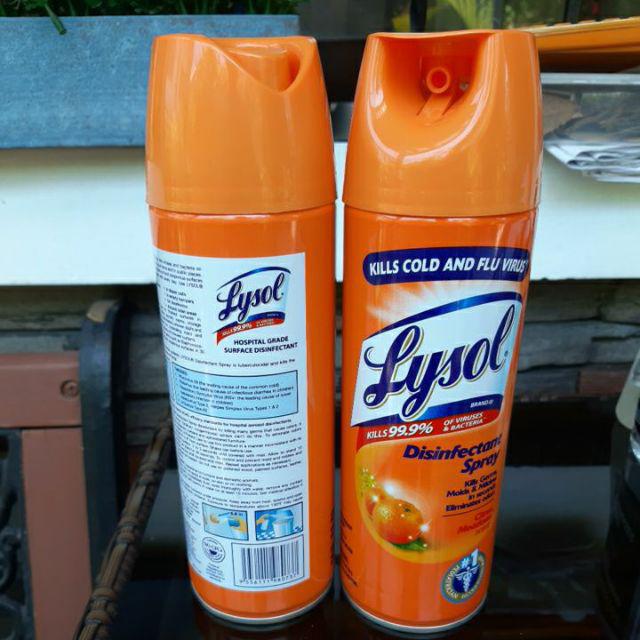LYSOL DISINFECTANT SPRAY KILLS GERMS MOLDS AND MILD DEWS ODOR
