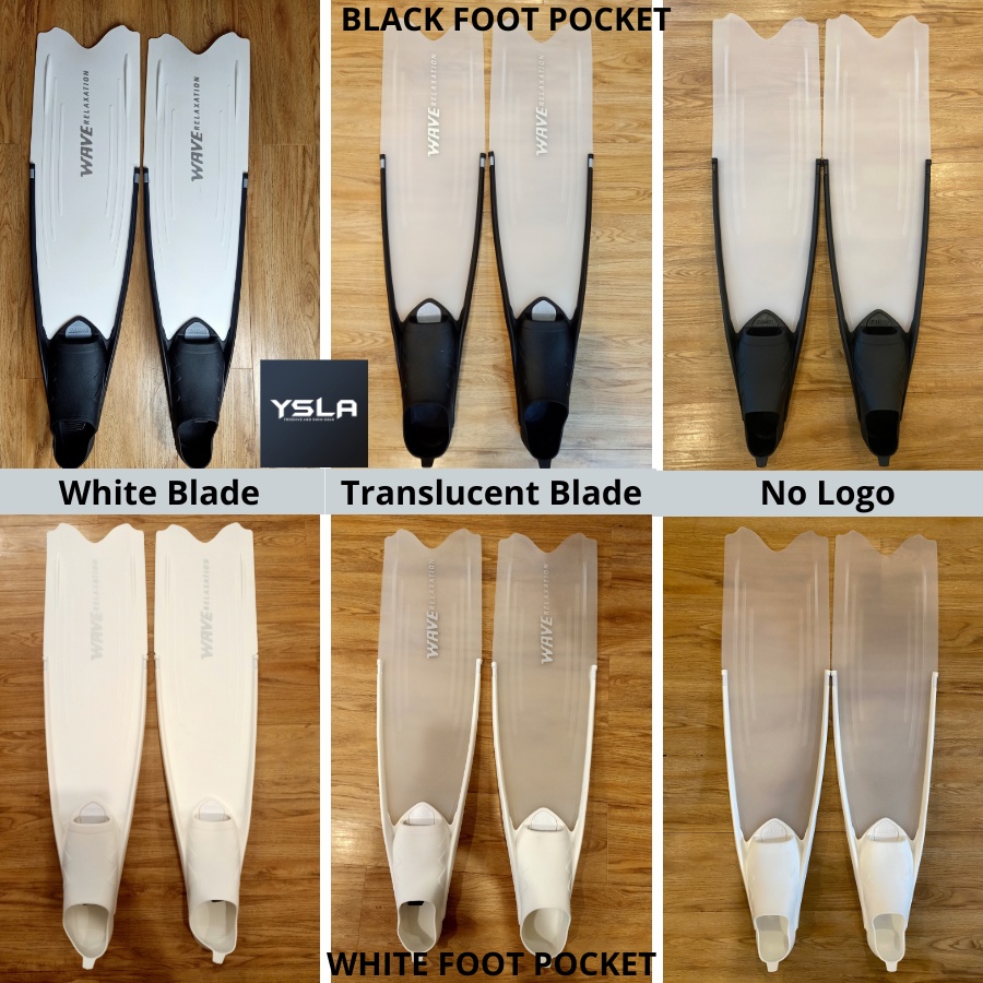 Wave Freedive and Spearfishing Long Freediving Fins White Shopee Philippines