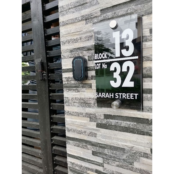 HOUSE NUMBER/BLK AND LOT SIGNAGE 5"X9" DOUBLE ACRYLIC PLATE 3MM THICK
