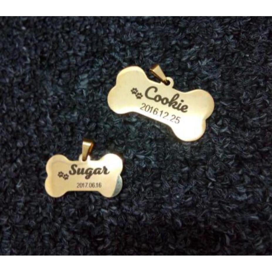 Pet Tag Engraving Pet Name Dog Cat ID Tags Stainless Steel Personalized