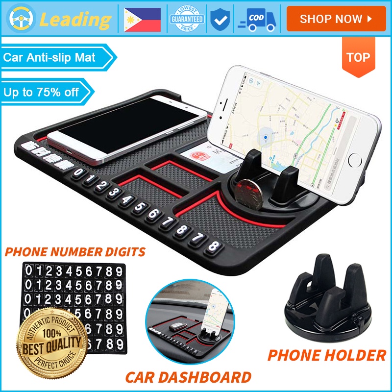 Car Dashboard Anti Slip Mat Pad GPS Mobile Phone Holder Stand Number