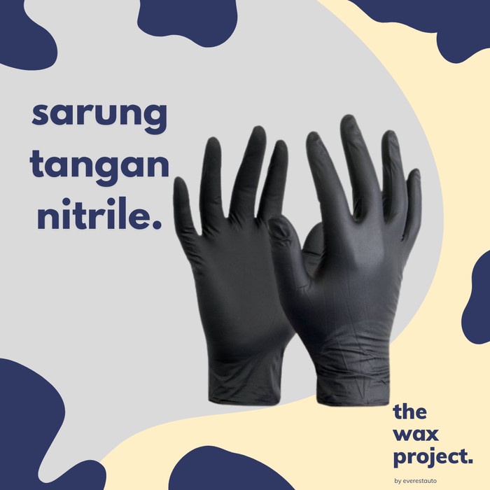 Nitrile Detailing Black Rubber Gloves Hand Glove Detailing Black