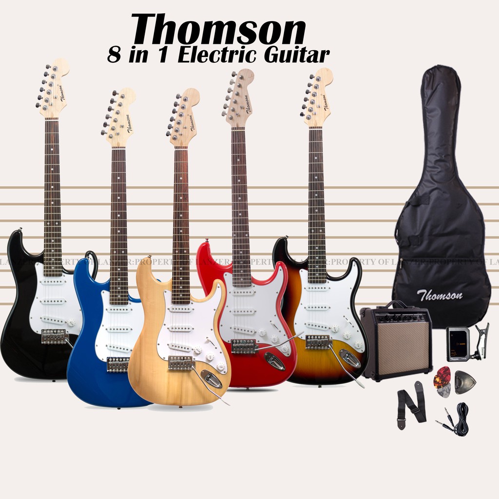 8in1 Stratocaster Electric Guitar Complete Package by Thomson