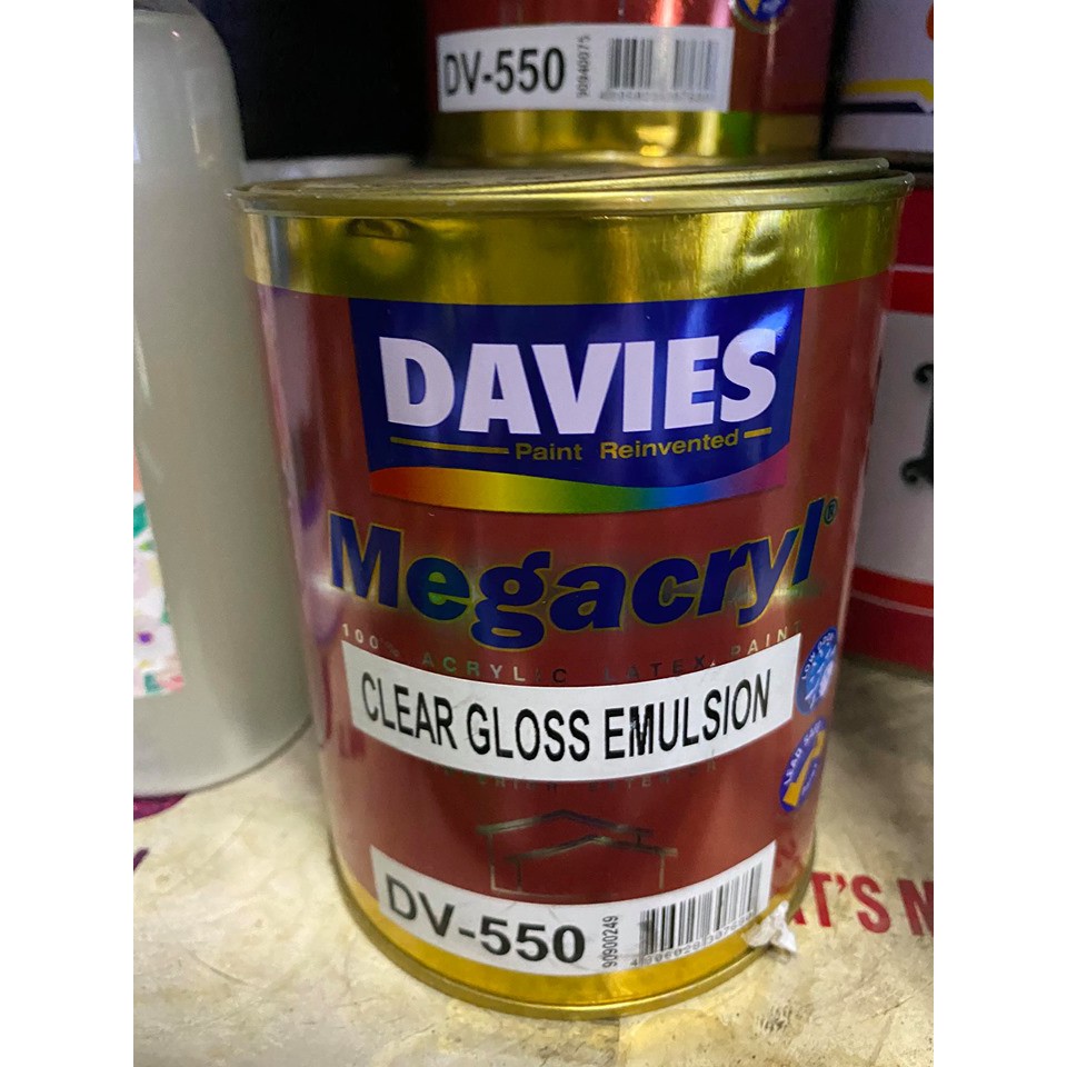 davies clear gloss emulsion megacryl acrylic liter protect concrete