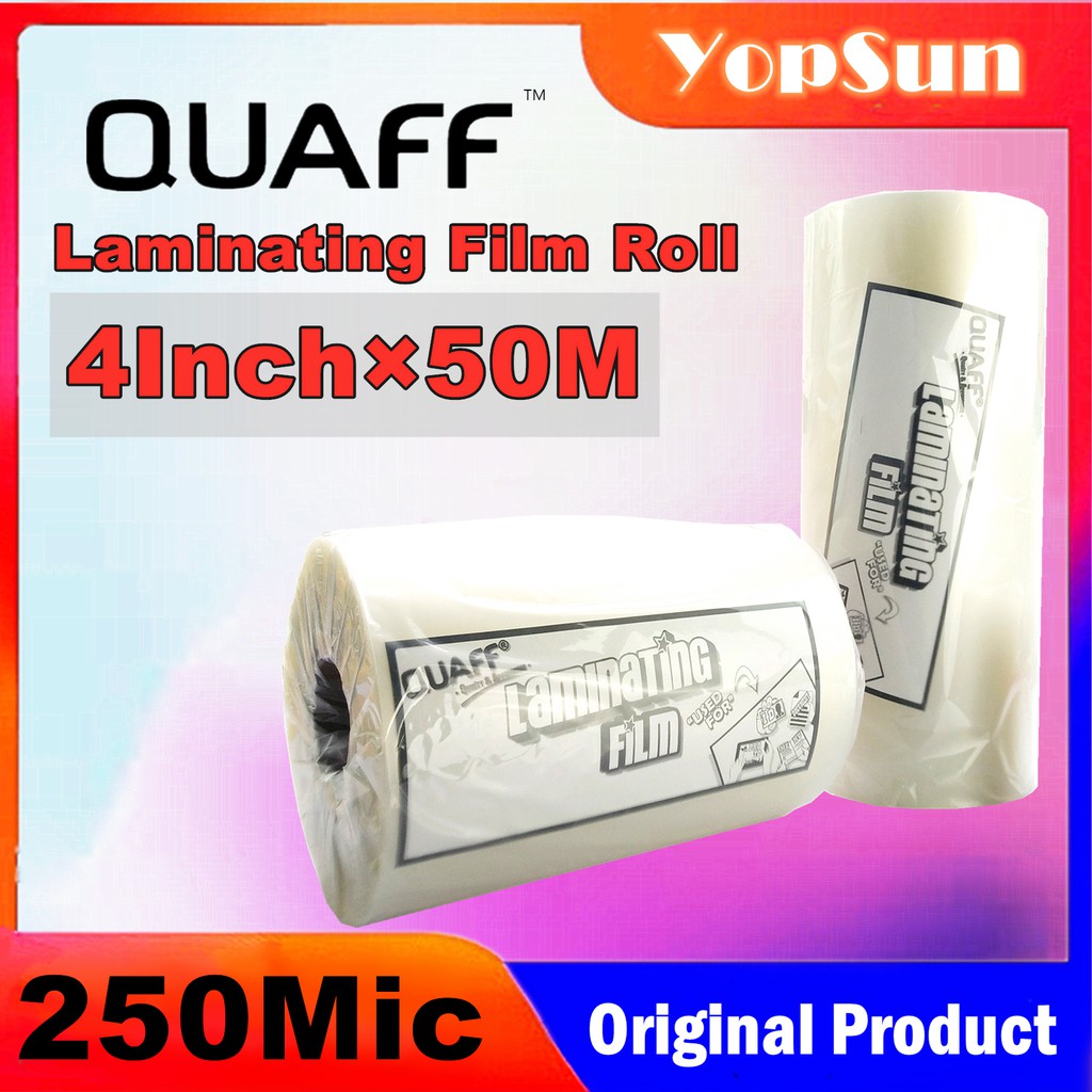 Laminating Film 4 Inch Roll 250 micron 50M QUAFF Brand Shopee Philippines