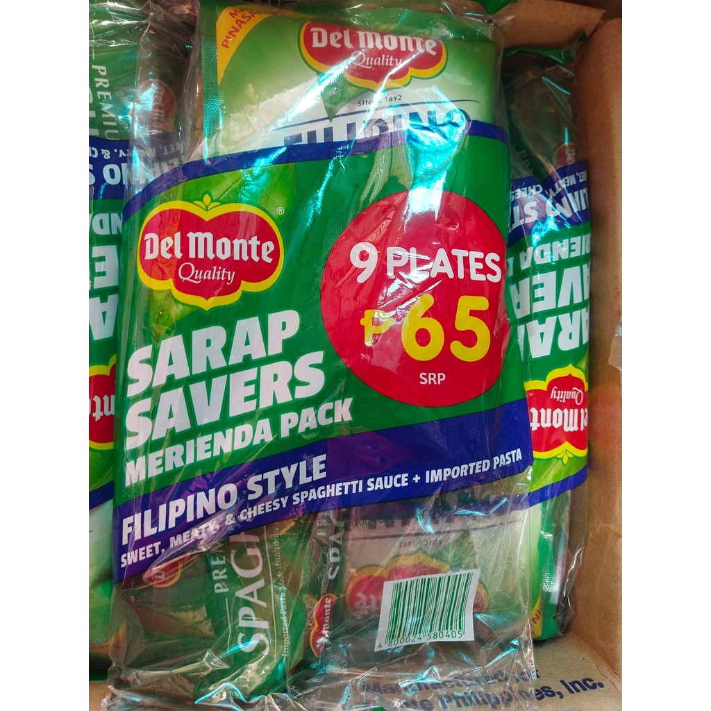 Del Monte Sarap Savers Party Pack Filipino Style Spaghetti Sauce 1kg & Spaghetti Pasta 900g