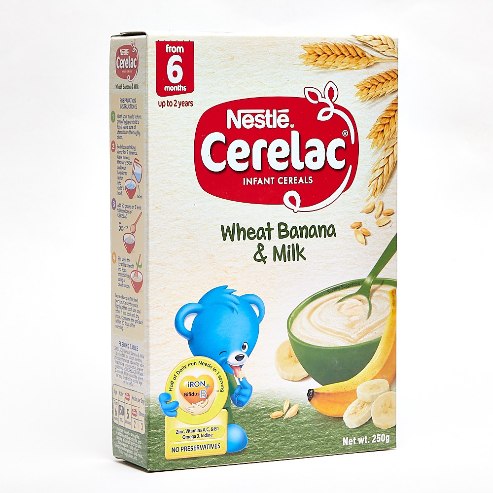 Nestle Cerelac Infant Cereals Wheat Banana & Milk 250 g
