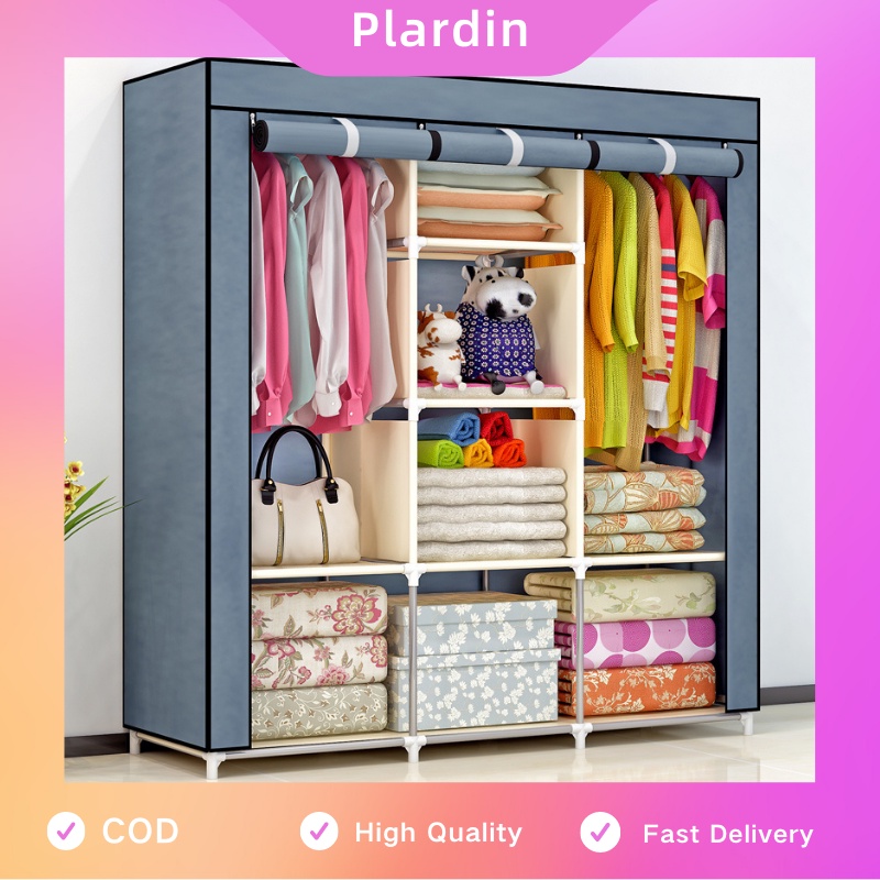 Fashion Zipper Closet Storage Wardrobe Organizer Wardrobe
