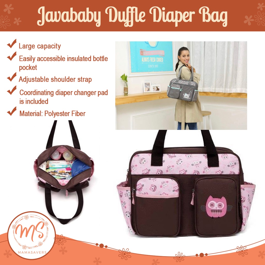Javababy Duffle Diaper Bag with Smart Organizer System Shopee Philippines