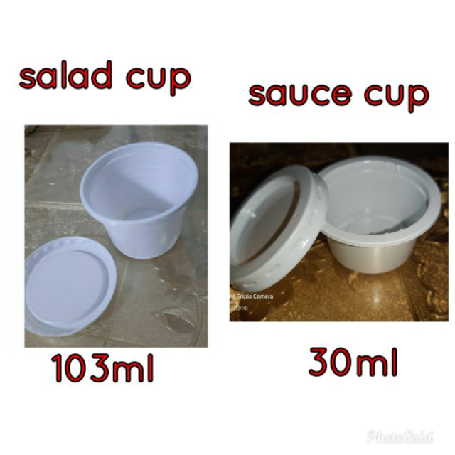 Salad cup / sauce cup with lids 50 pcs. Per pack Shopee Philippines