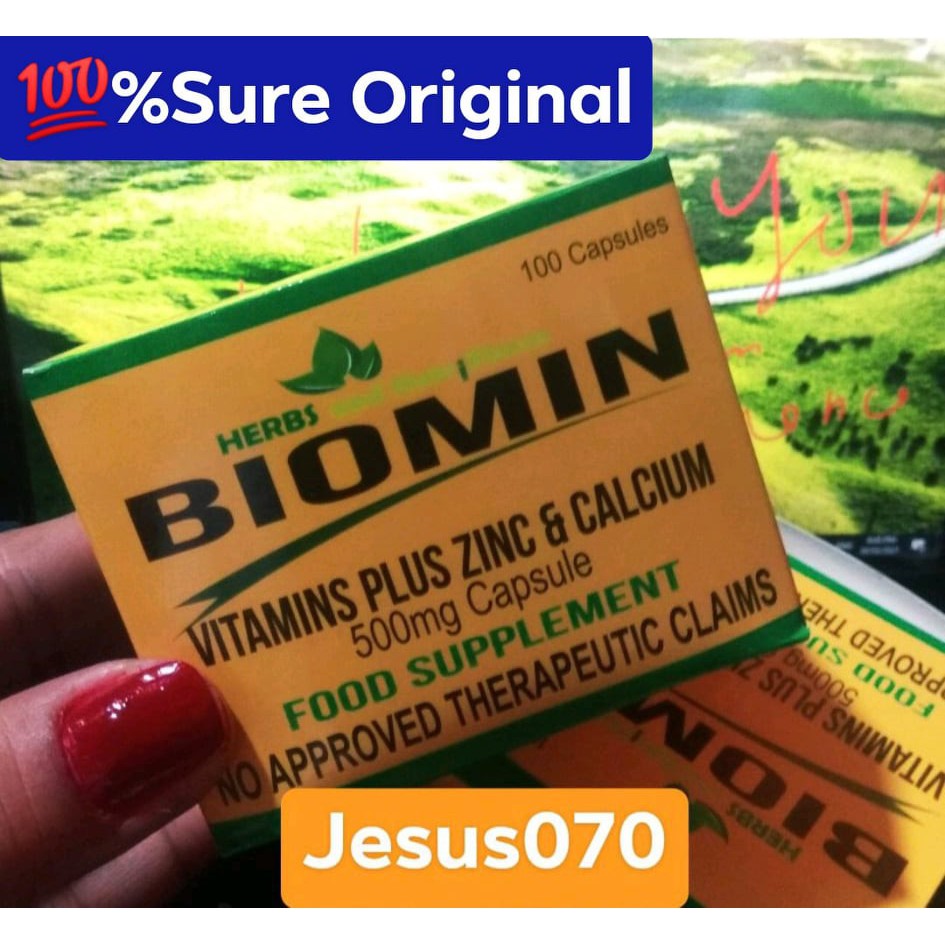 BIOMIN VITAMINS PLUS ZINC & CALCIUM 500mg Capsules Herbs & NutriPharm