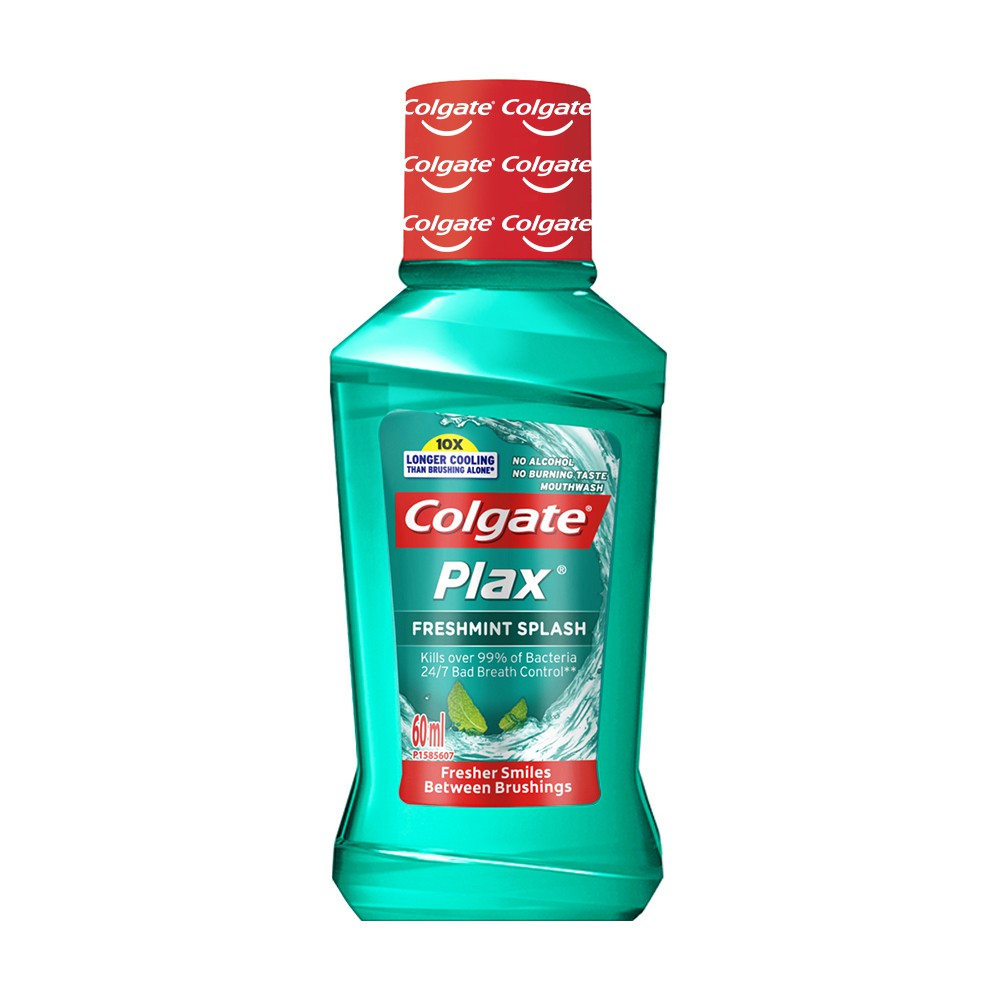 Colgate Plax Antibacterial Mouthwash Freshmint Splash 60mL Shopee