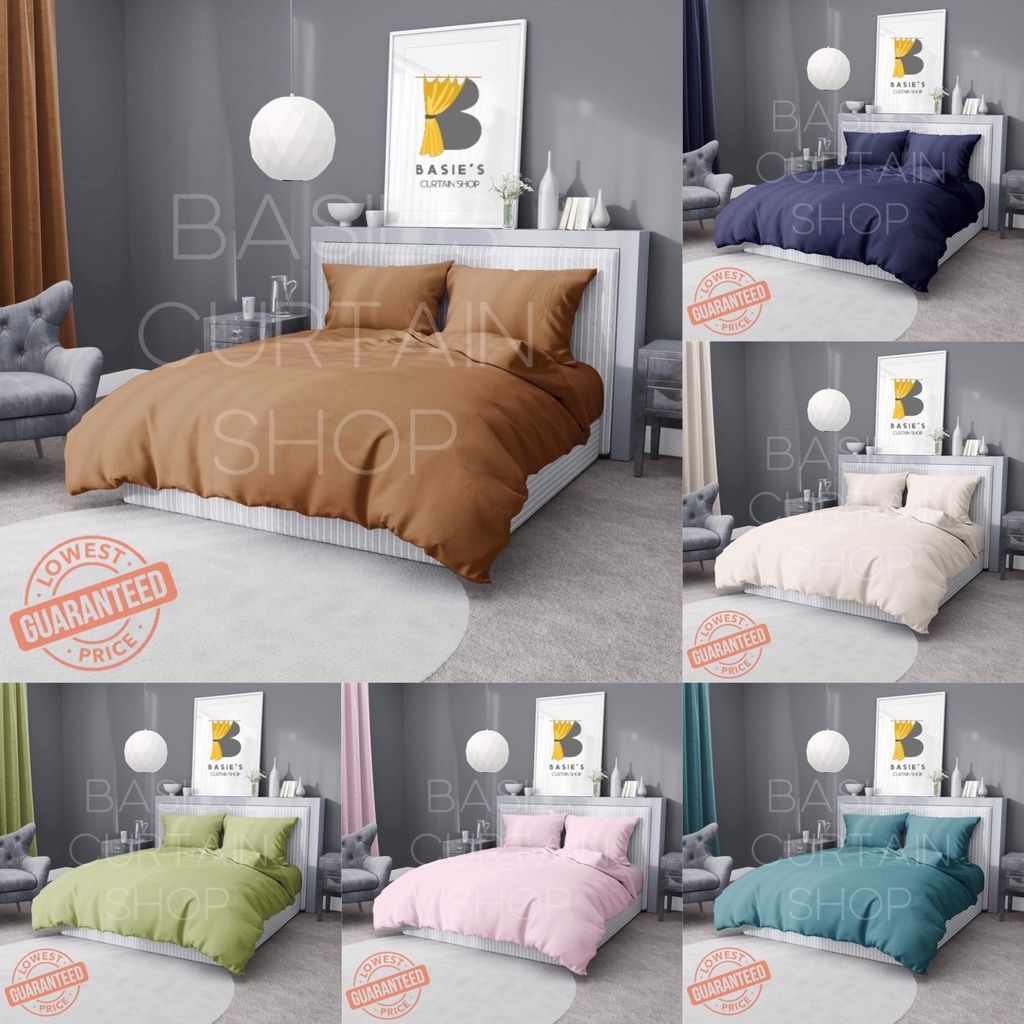 3IN1 "PLAINS" SET PREMIUM CANADIAN COTTON BEDSHEET (DIRECT SUPPLIER