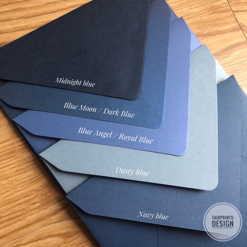 10pcs envelope / wedding envelope / midnight blue , dark blue , royal blue, dusty blue, navy