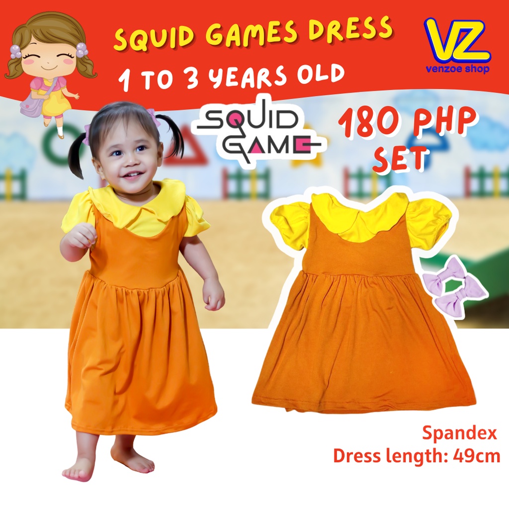 Squid Game Dress for Kids Girls Costume Cosplay VenZoe Shop Shopee
