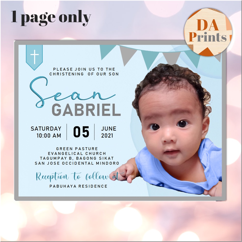 Baptism And Birthday Invitation 1st Birthday Invitation Boy Norway