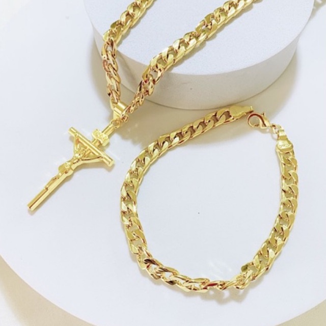 men gold Jewelry set Necklaces and bracelets Fashionable 24K Bangkok