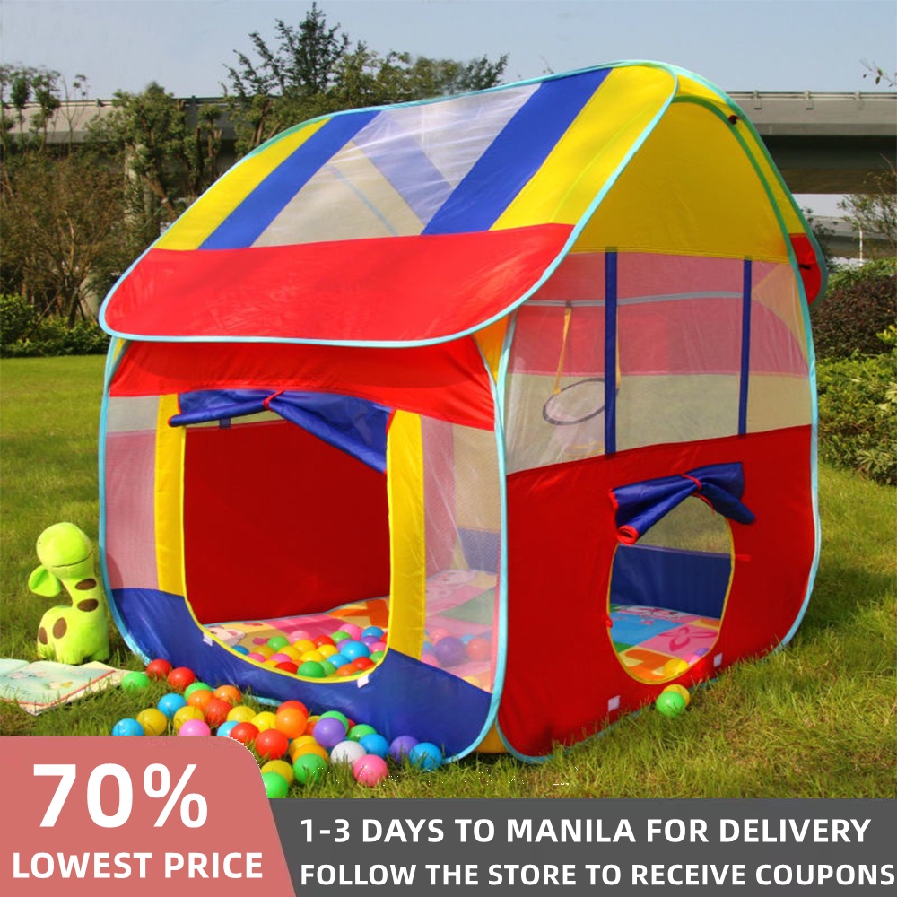 Portable Pop Up Kids Play House Tent Indoor Outdoor Playhouse Shopee Philippines