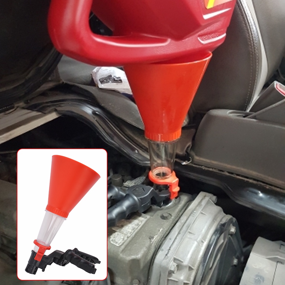 Car Engine Oil Funnel Nonleakage Design Adjustable Gasoline Special