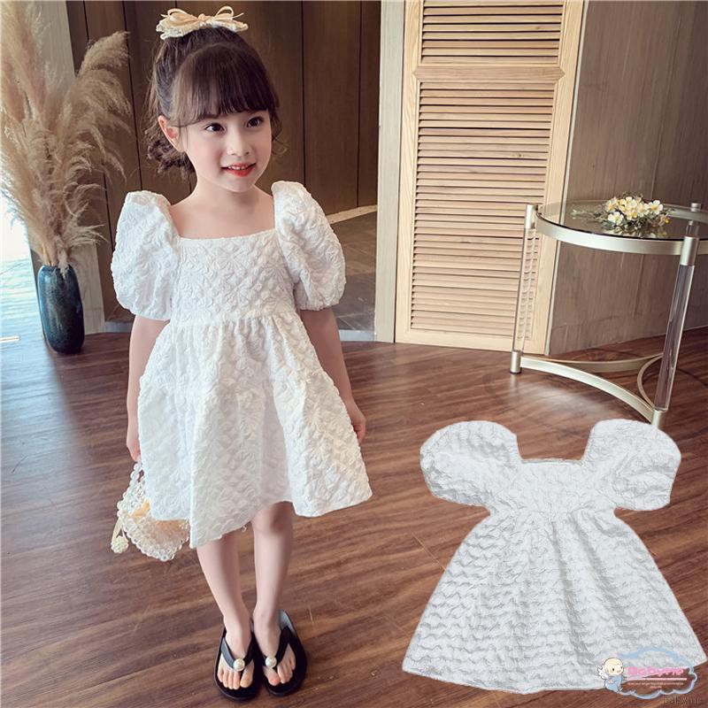 Kids Dress Baby Girl Dresses Summer Fashion Bubble Sleeve Princess