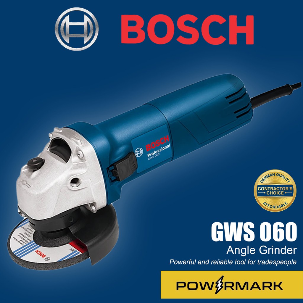 BOSCH GWS 060 Professional Angle Grinder [POWERMARK BPT] Shopee