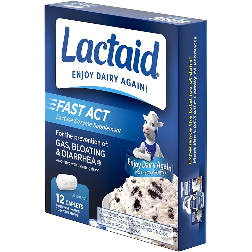 Lactaid Fast Act Lactase Enzyme Supplement (12 Caplets) Shopee Philippines