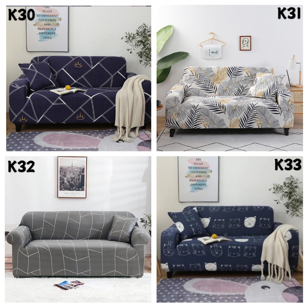COD 1/2/3/4 Seat Universal living room sofa cover L Shape antislip