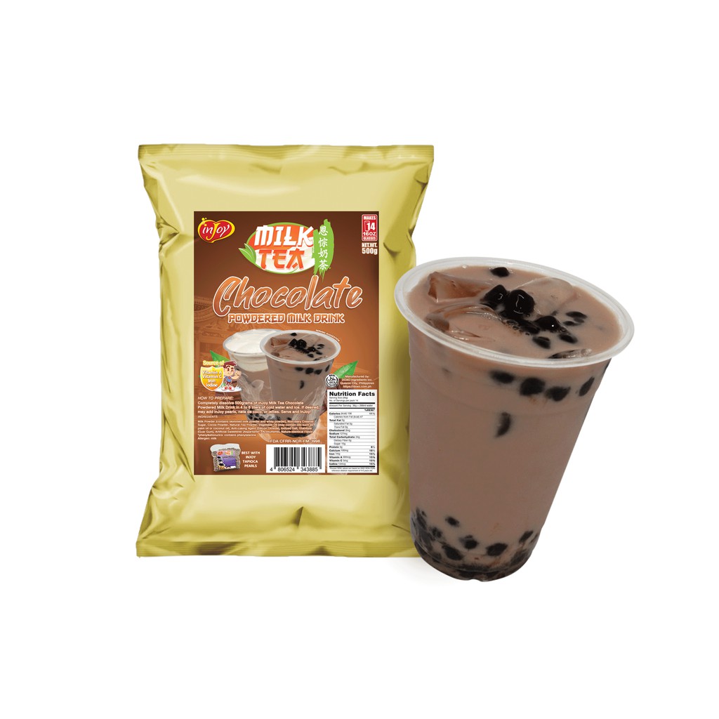 inJoy Chocolate Milk Tea 500g Instant Powdered Milk Tea Drink