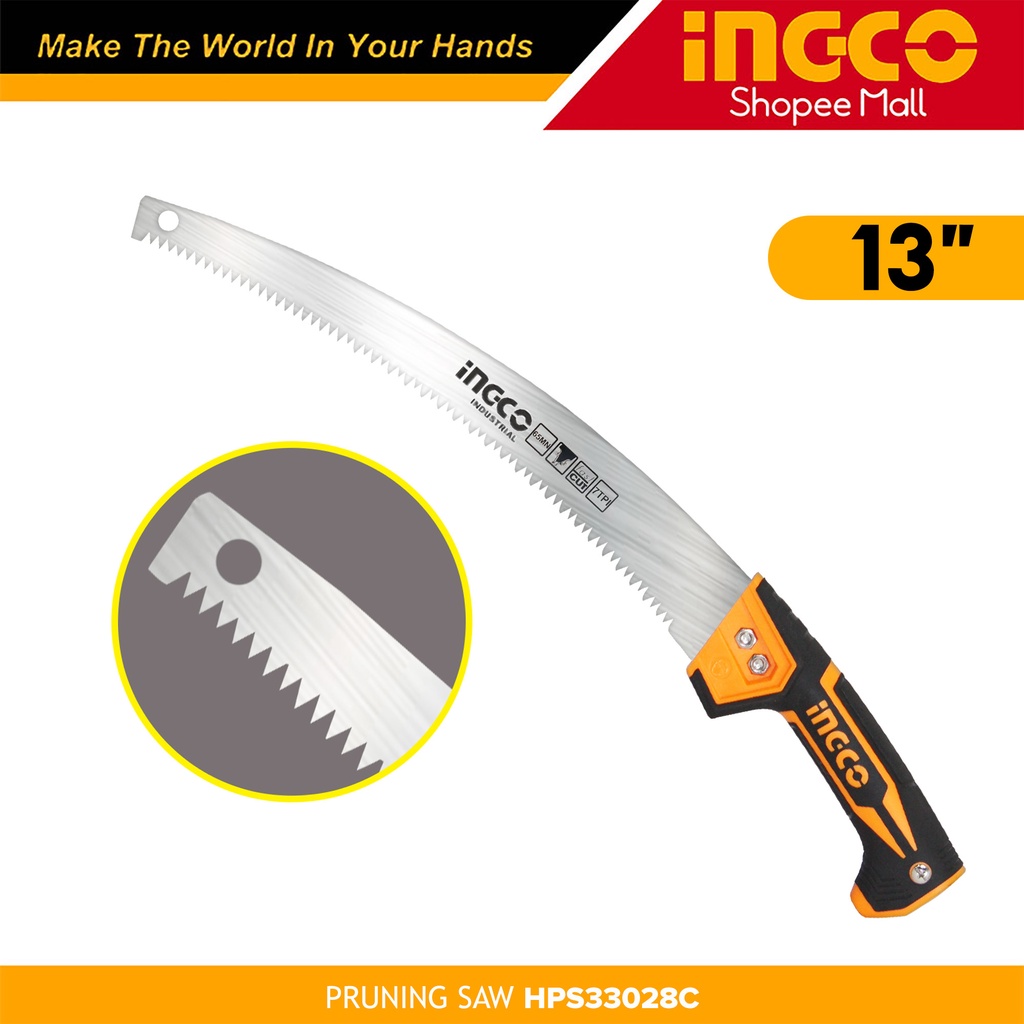 Ingco HPS33028C 13" Curved Pruning Saw Hand Pruner for Tree Branch