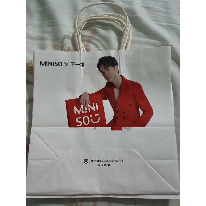 Wang Yibo Miniso Paper Bag Shopee Philippines