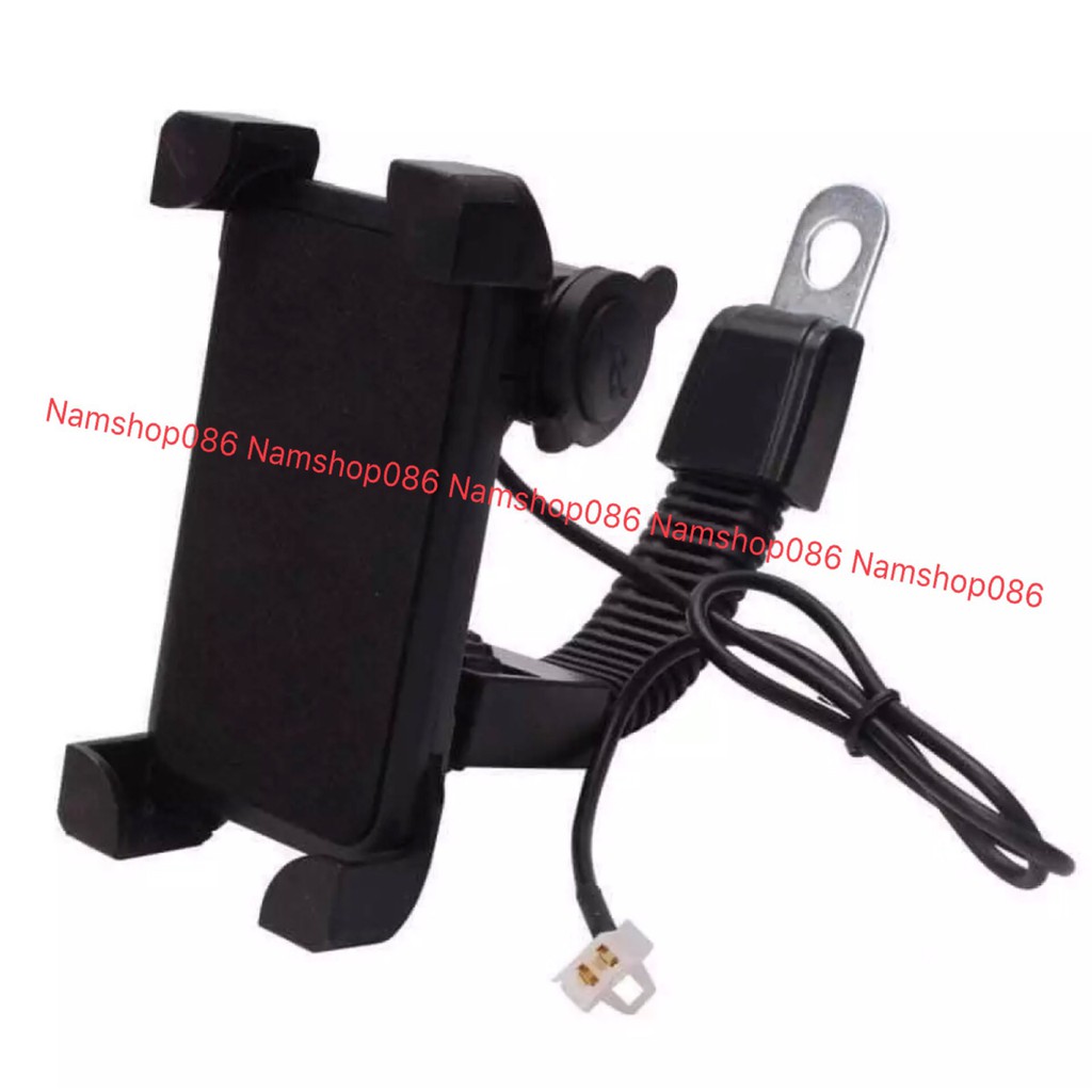 Nam motorcycle mobile phone holder mount with usb charger adjustable