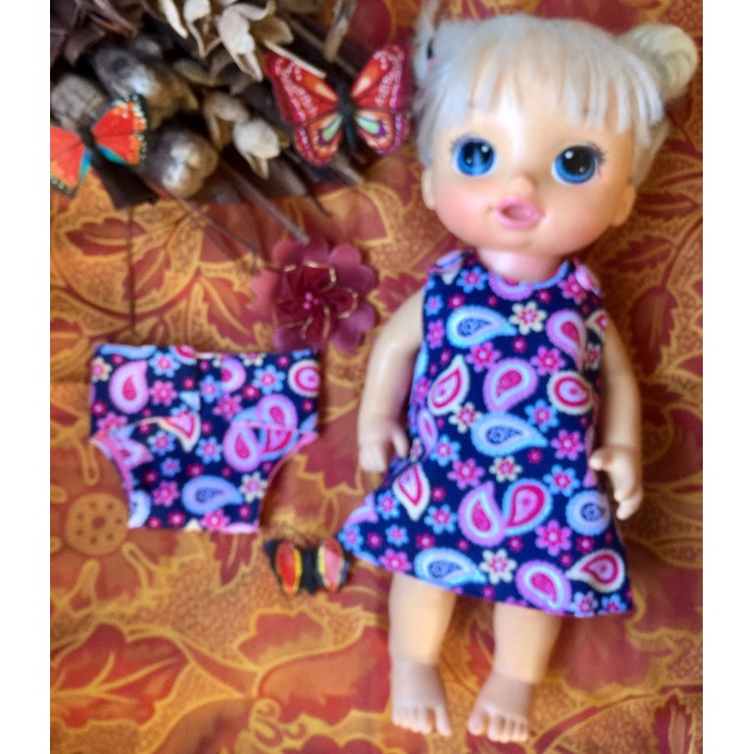 Baby Alive clothes/ Baby Alive reversible Dress With Matching Diaper