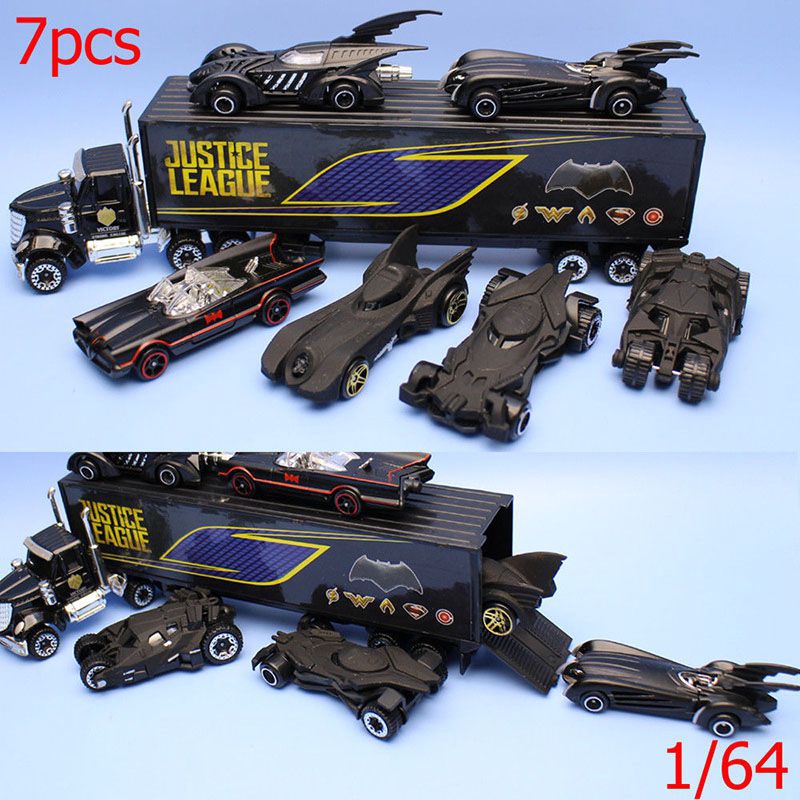 7 pcs 164 The Dark Knight Batman Car Toys Model Alloy Diecast PVC