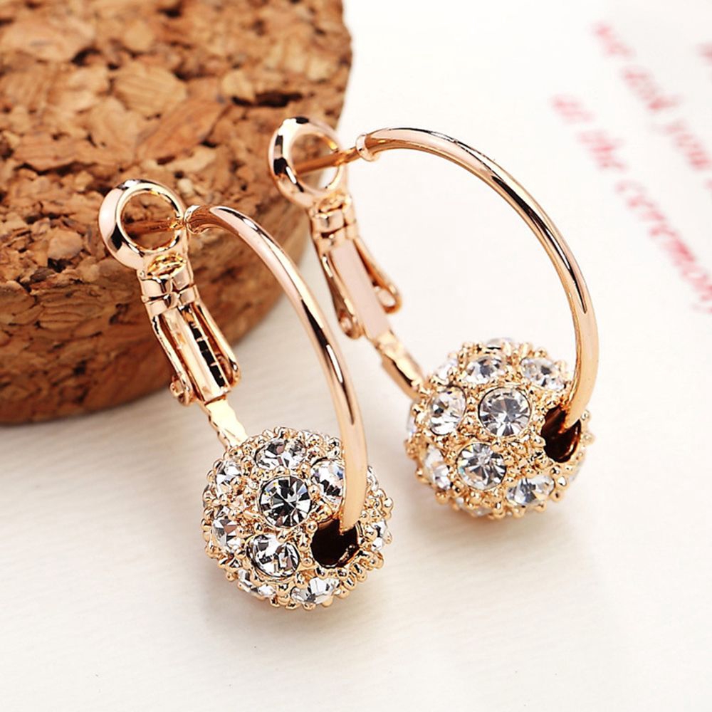 Fashion Crystal Ball Earrings Earrings for Women Wedding Party Jewelry D4 Shopee Philippines