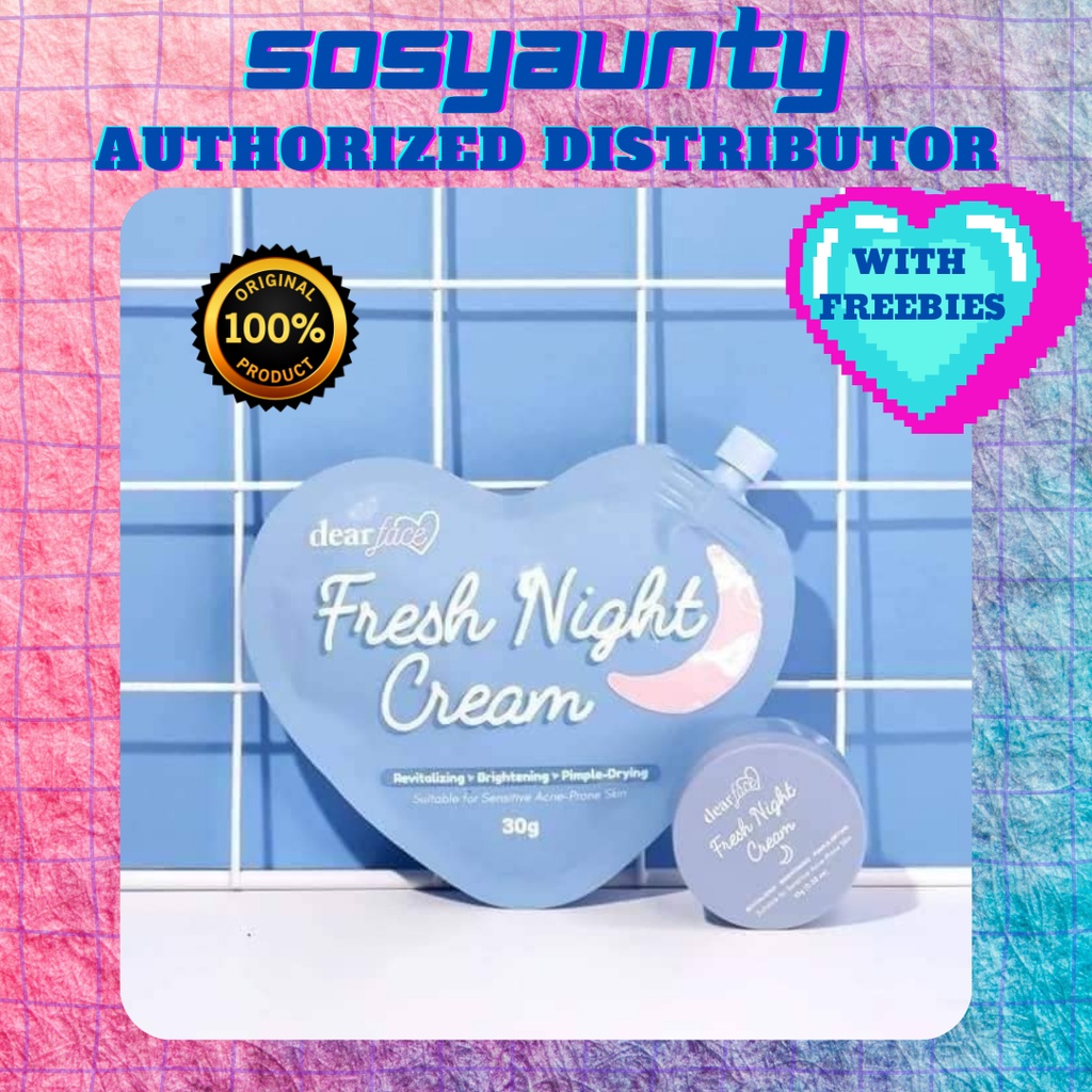 Dear Face Fresh Night Cream Revitalizing, Brightening, PimpleDrying