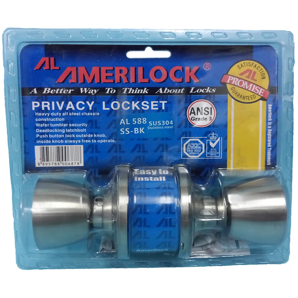 (KEYLESS) AMERILOCK door knob privacy lockset KEYLESS lock set