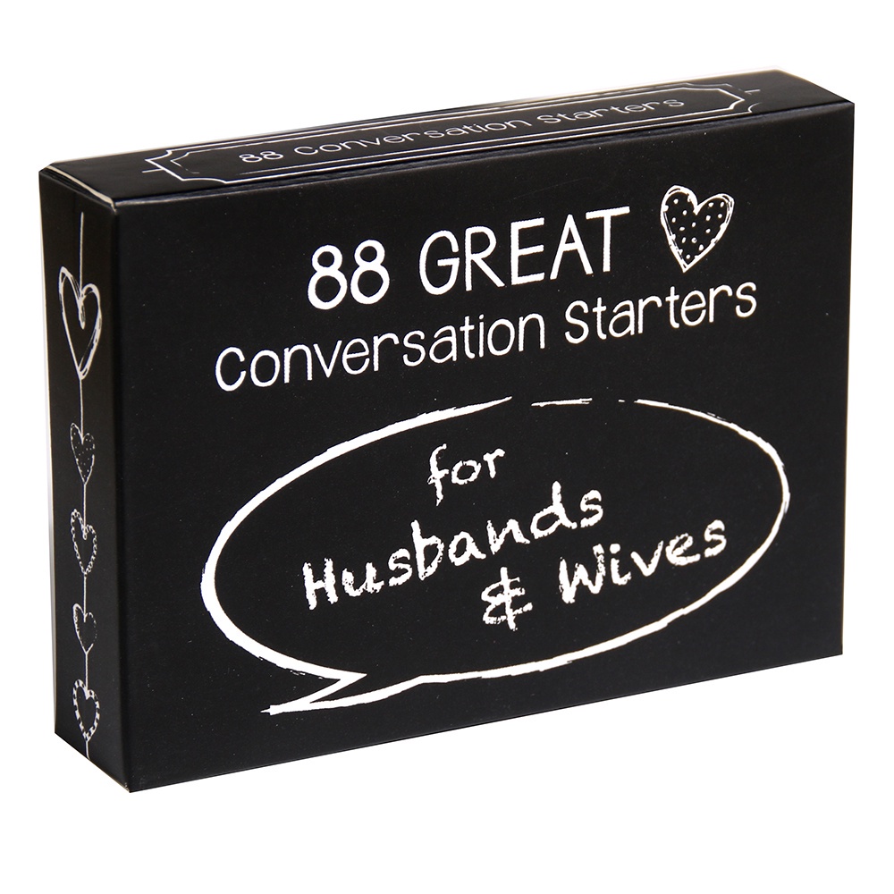 88 Great Conversation Starters For Husbands And Wives Romantic Card Game For Married Couples