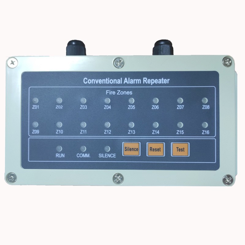 RS485 Repeater Conventional Remote Fire Alarm Annunciator Panel 16zones display repeater panel