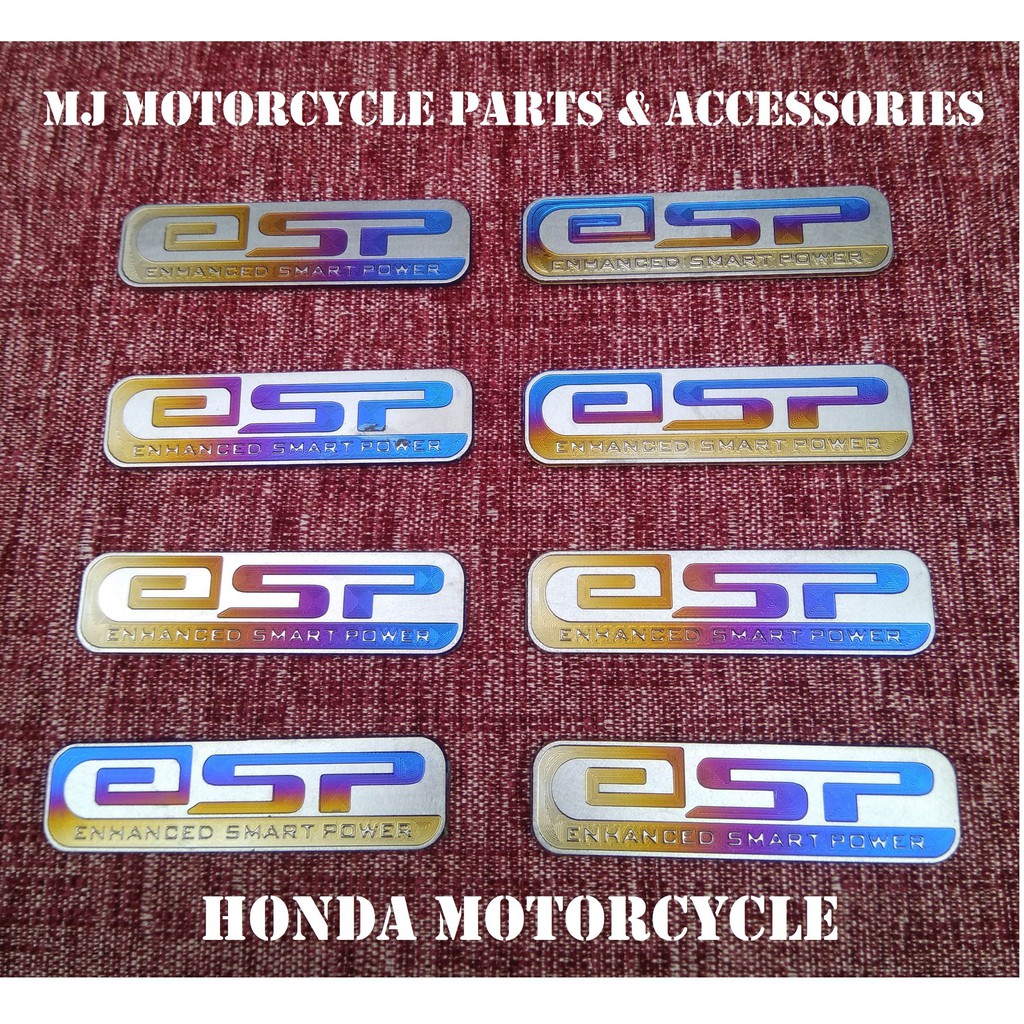 Titanium Honda ESP EMBLEM for HONDA MOTORCYCLE (2 Tone) Shopee