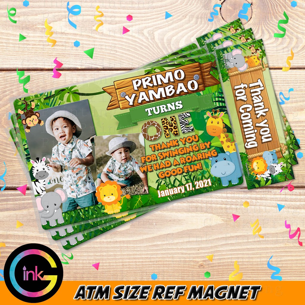 Jungle Safari Theme Photo ref Souvenir with FREE TAG! BeeCost