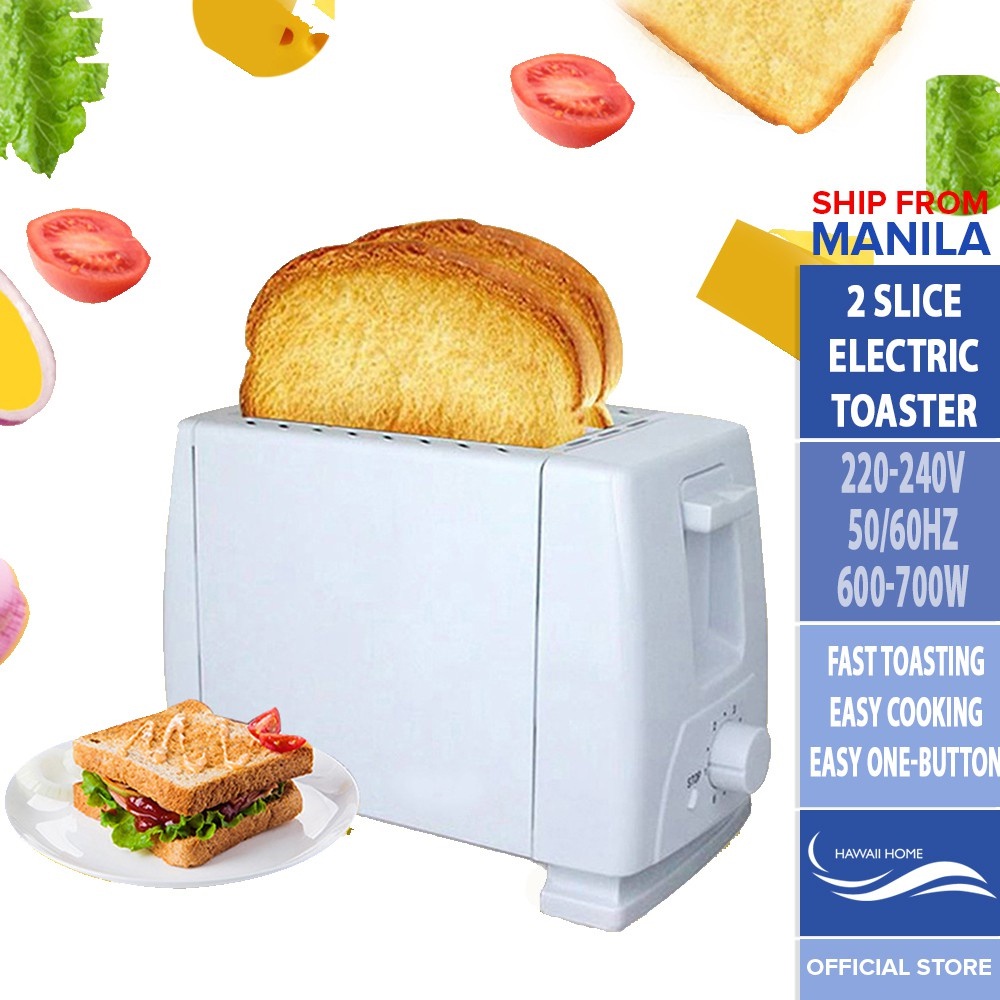 Authentic availableHawaii Home Fast and Easy Cooking 2 Slice Electric Popup Bread Toaster
