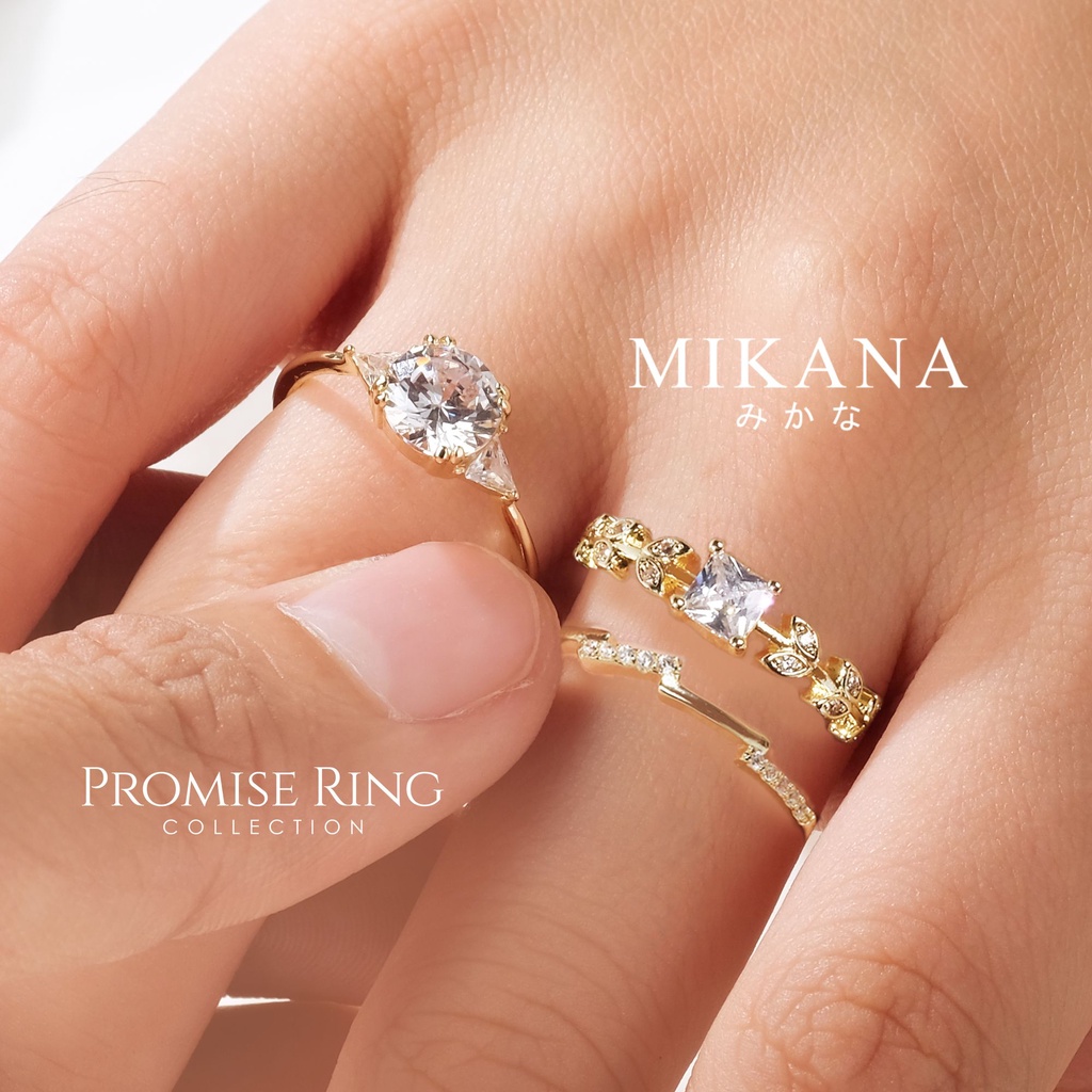 Mikana Valentines Promise Ring 18k Gold Plated Ring Collection