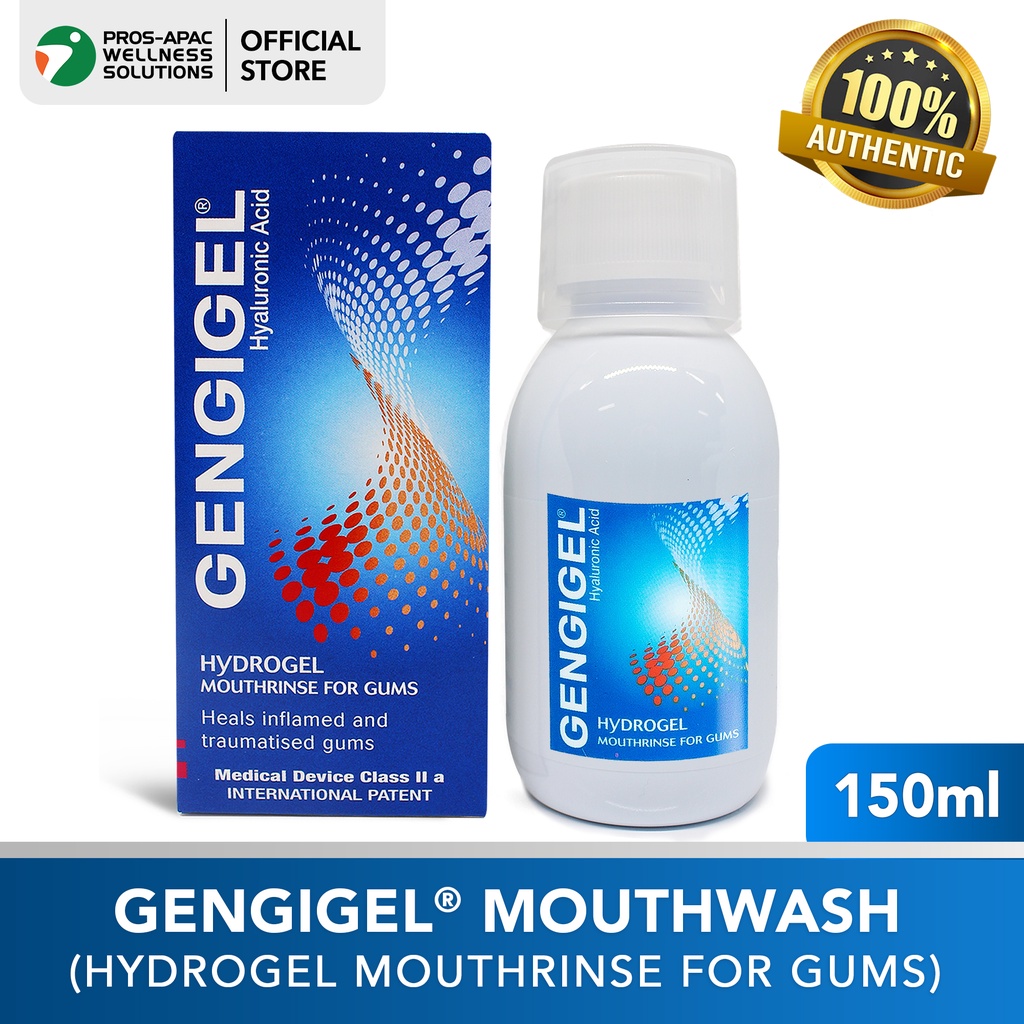 GENGIGEL Mouthwash 150ml Hydrogel Mouthrinse for Gums (Hyaluronic Acid