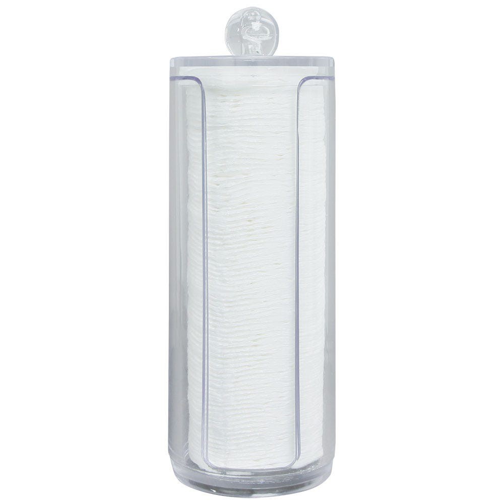 Cotton buds organizer Clear Acrylic Cylindrical Cotton Pad Organizer