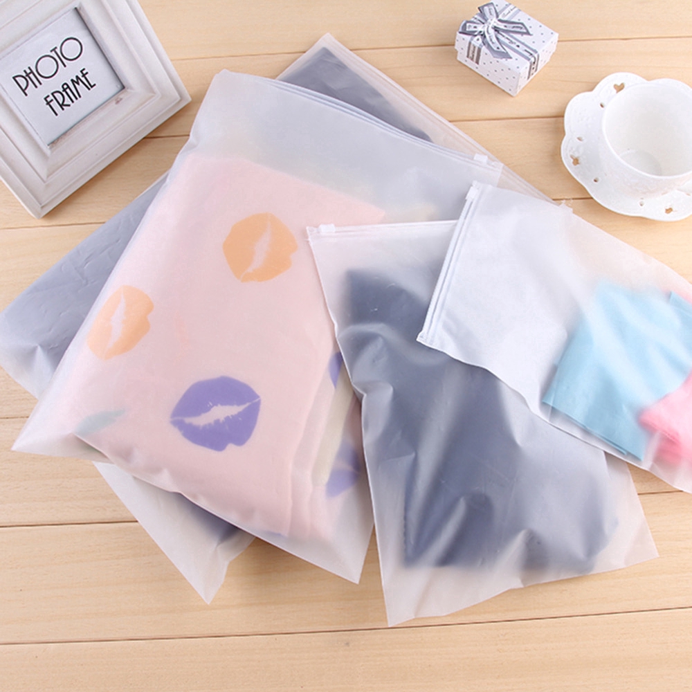 1/3/5 Pcs Portable Matte Frosted Travel Pouch Storage Bag Sealed