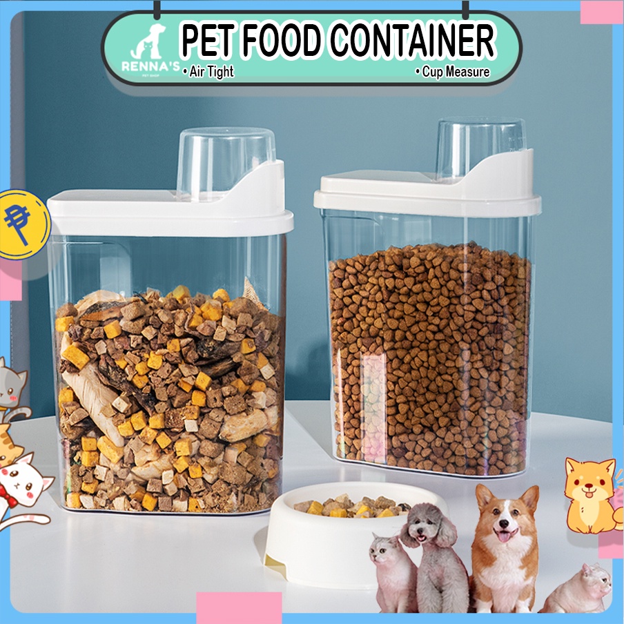 Renna's Pet Food Air Tight Storage Container Dog Food Container Cat Food Container Dog Food