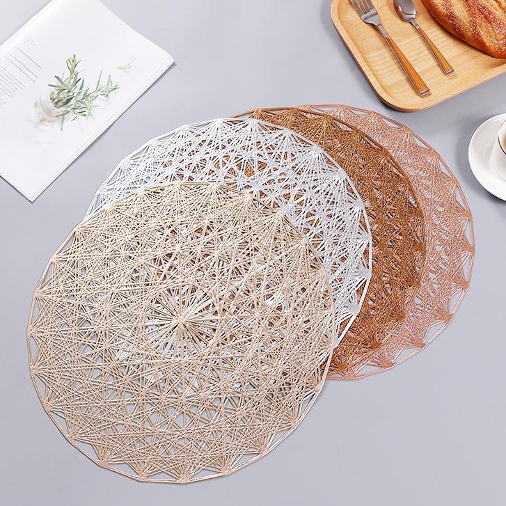 PVC waterproof placemat 38cm hollow design dining table Shopee